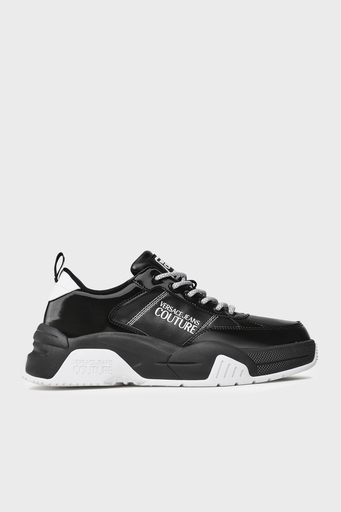 Versace Jeans Couture Logolu Kalın Tabanlı Sneaker Erkek Ayakkabı 74YA3SF1 ZS701 899 SİYAH