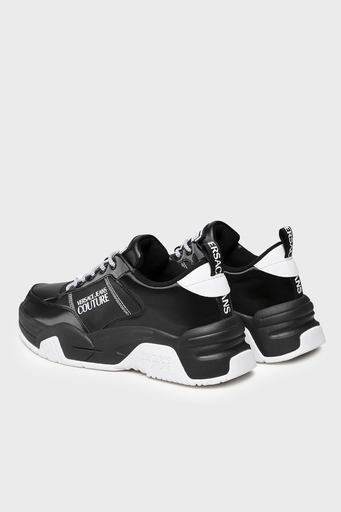 Versace Jeans Couture Logolu Kalın Tabanlı Sneaker Erkek Ayakkabı 74YA3SF1 ZS701 899 SİYAH