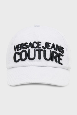 Versace Jeans Couture - Versace Jeans Couture Logolu Pamuklu Erkek Şapka 71YAZK10 ZG010 L02 BEYAZ (1)