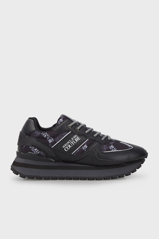 Versace Jeans Couture - Versace Jeans Couture Logolu Sneaker Erkek Ayakkabı 73YA3SE5 ZP144 899 SİYAH