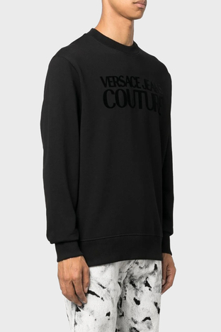 Versace Jeans Couture - Versace Jeans Couture Pamuklu Regular Fit Erkek Sweat 75GAIT03 CF06T 899 SİYAH