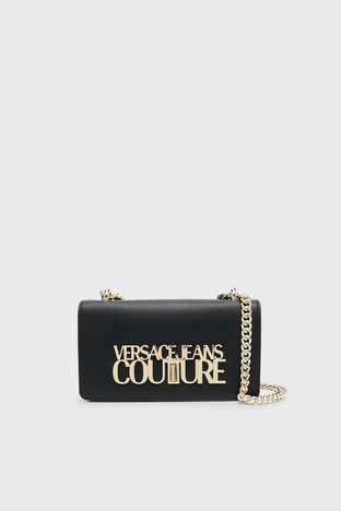 Versace Jeans Couture - Versace Jeans Couture Logolu Zincirli Omuz Askılı Bayan Çanta 74VA4BL1 ZS467 899 SİYAH