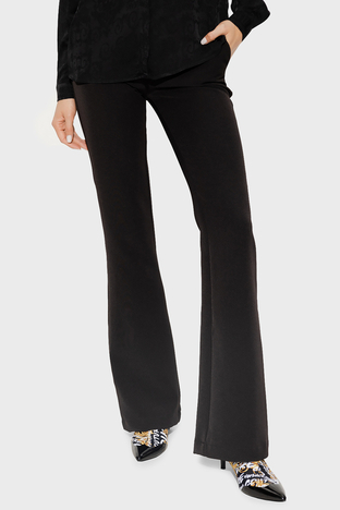 Versace Jeans Couture - Versace Streç Normal Bel Regular Fit İspanyol Paça Bayan Pantolon 73HAA105 N0103 899 SİYAH